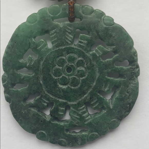 Artisan Crafted Stone Neckless & Pierce Earrings - Picture 3 of 7